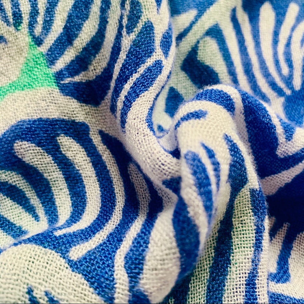 Lilly Pulitzer Blue Zebra 🦓 Turquoise Infinity Scarf - Picture 14 of 16